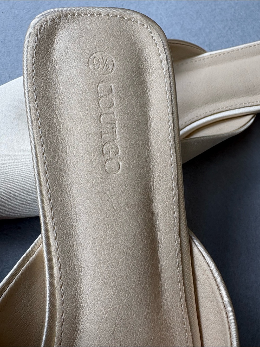 NWOT Mules Low Kitten Heel Closed Square Toe Slip On Dress Shoes sz 10 (big 9.5) - Picture 4 of 6